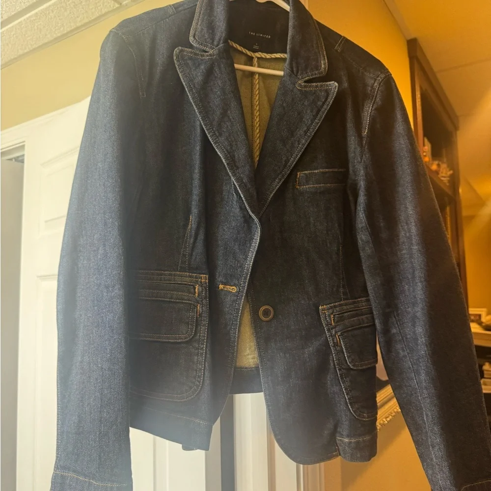 The Limited Indigo Denim Blazer - Picture 6 of 9